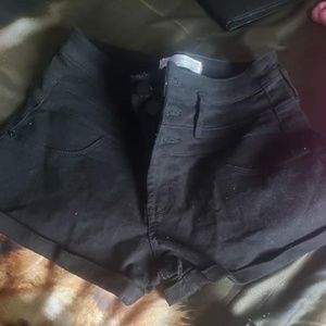 Black high waist shorts